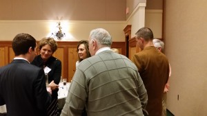 Rep. Liz Pike, Rep. Lynda Wilson and City Councilmember Bill Turlay engage in discussion following the reception.